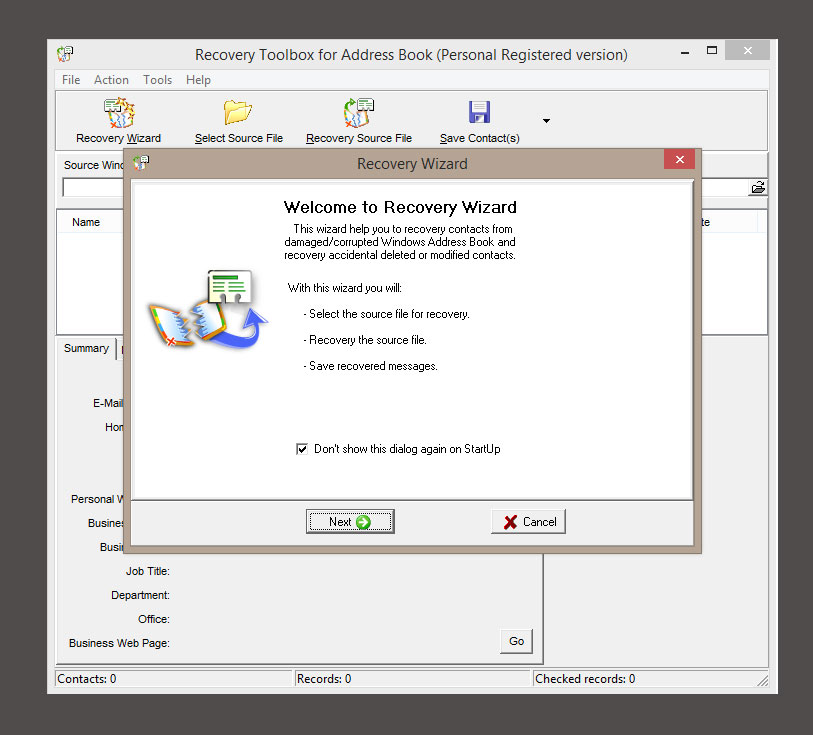 contacts recovery