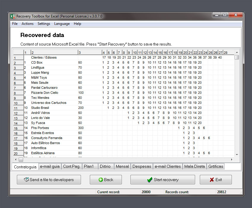 repair excel spreadsheets