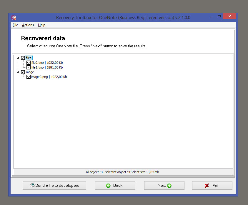 view all recovery details