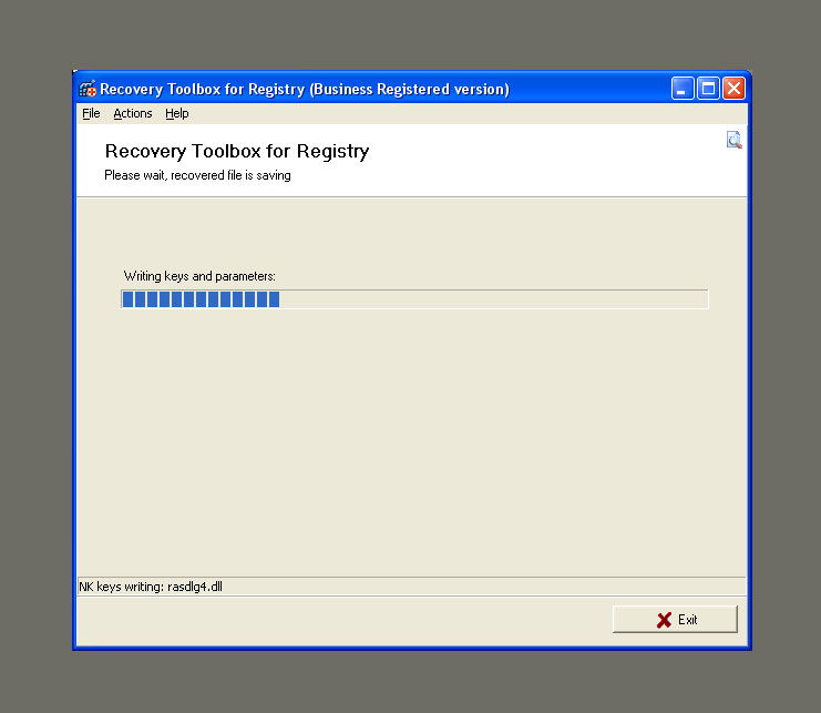 recover registry files